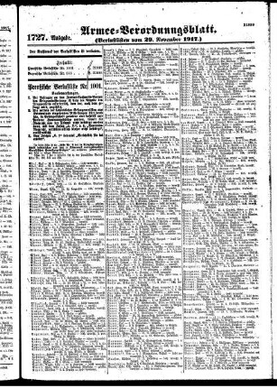 1727. Ausgabe. Donnerstag, 29. November 1917