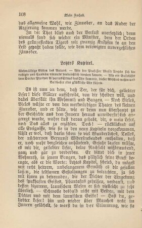 Letztes Kapitel. Wehmüthige Bitten des Autors …