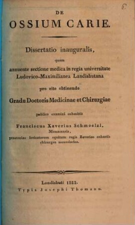 De ossium carie : diss. inaug.