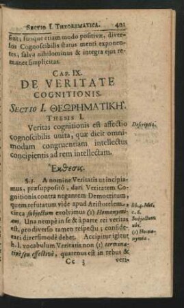 Cap. IX. De Veritate Cognitionis.