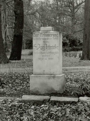 Gedenkstein für F. A. Jänicke