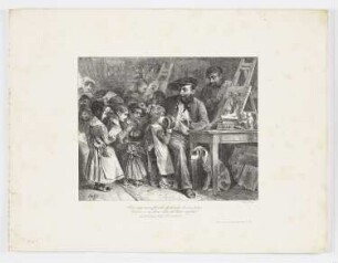 Vous qui avez fait les portraits de nos pères...Voulez-vous faire celui de leurs enfants?..., Blatt 1 der Folge "Album de 1827"