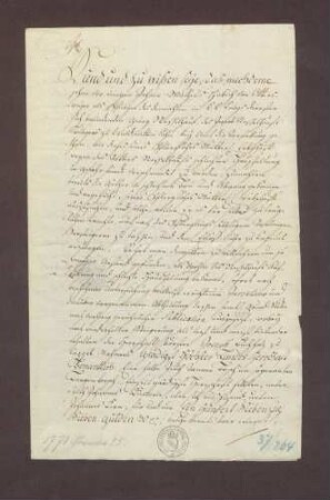 Kaufbrief, wonach die Landesherrschaft von Jakob Nesselhauf zu Waldmatt 1/2 Juch Tannenbosch im sogenannten Langenbosch um 177 f. 30 cr ersteigert hat