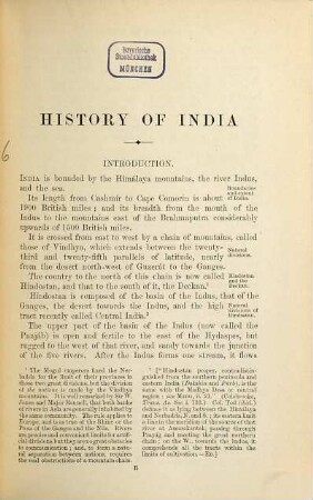 The history of India : The Hindu and Mahometan periods