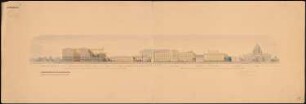 Bebauungsplan für die Museumsinsel, Berlin 1. Entwurf: Ansicht der Gesamtbebauung