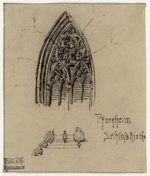 Schlosskirche in Pforzheim, Maßwerk des Fensters