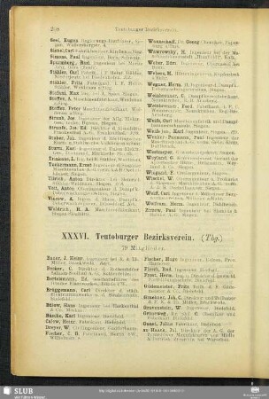 XXXVI. Teutoburger Bezirksverein.