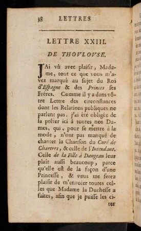 38-49, Lettre XXIII.