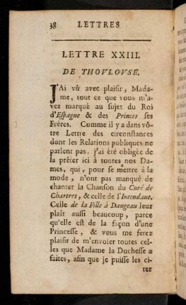 38-49, Lettre XXIII.