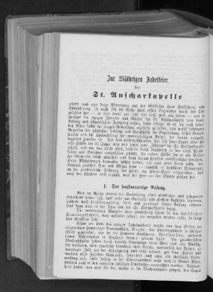 Zur 25jährigen Jubelfeier der St. Anscharkapelle