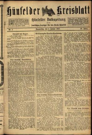 Ausgabe vom Donnerstag, den 04. Januar 1923.