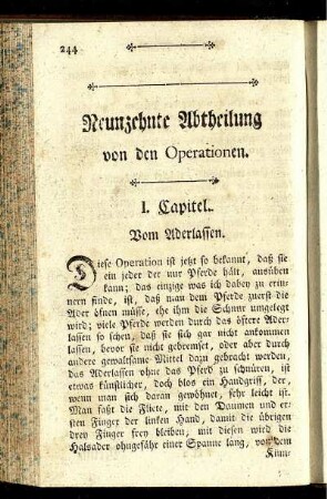 I. Capitel. Vom Aderlassen.