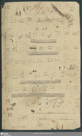 Sanctus - Mus.2-D-509 - Mus.2-D-509a : V (4), Coro, orch, bc