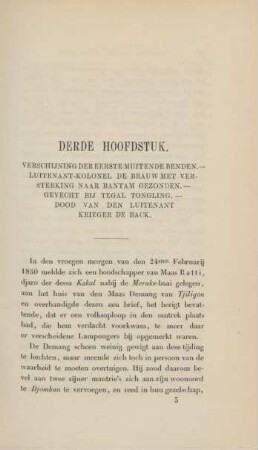 Derde hoofdstuk. Verschijning der eerste muitende benden ...