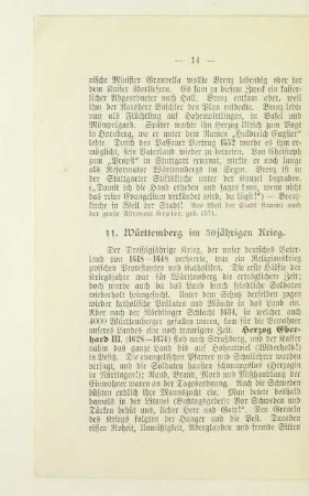 11. Württemberg im 30jährigen Krieg