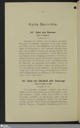 Kalte Gerichte