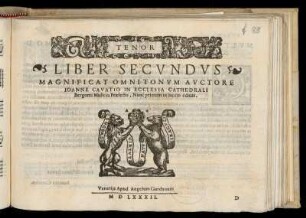 Giovanni Cavaccio: Liber secundus magnificat omnitonum ... Tenor