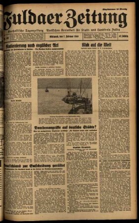 Ausgabe vom Mittwoch, den 07. Februar 1940.
