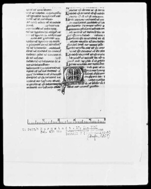 Biblia sacra mit Missale — Initiale M, Folio 631recto