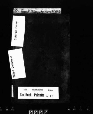 Gerichtshandelsbuch von Friedersdorf (Oberlausitzer Seite), Bd. 3