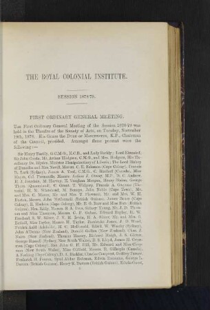 First Ordinary General Meeting: England and her Colonies at the Paris Exhibition. By Frederick Young, Esq.