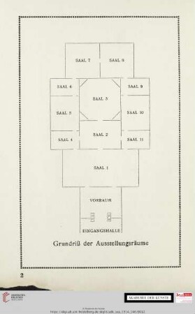 Grundriß der Ausstellungsräume