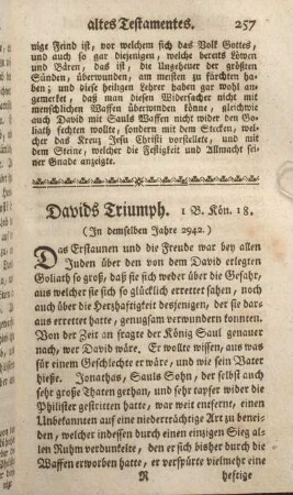 Davids Triumph. 1 B. Kön. 18.