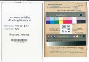 Entnazifizierung Heinrich Brockers , geb. 17.12.1894 (Kassierer)