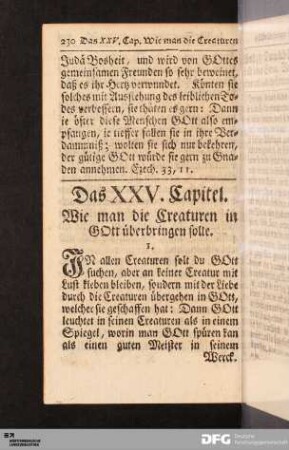 Das XXV. Capitel.