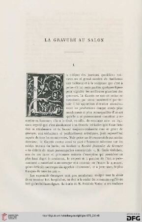 2. Pér. 8.1873: La gravure au salon