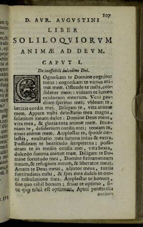 Liber Solilquiorum Animæ Ad Deum.
