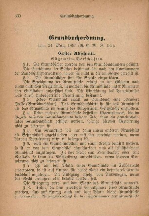 Grundbuchordnung, vom 24. März 1897.