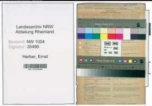 Entnazifizierung Ernst Herber , geb. 23.05.1908 (Arbeiter)