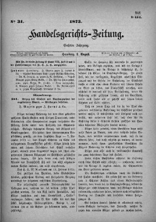 No. 31. 2. August 1873