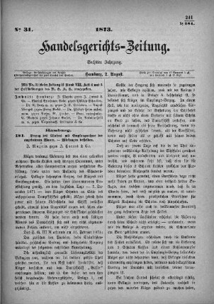 No. 31. 2. August 1873