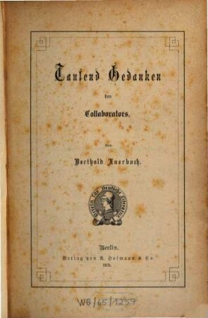 Tausend Gedanken des Collaborators