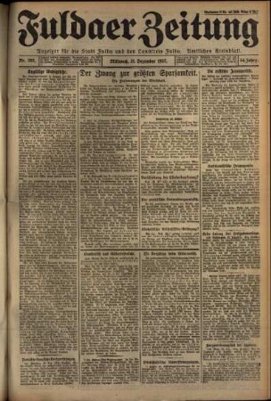 Ausgabe vom Mittwoch, den 21. Dezember 1927.