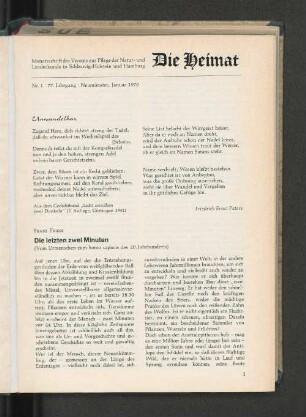 Nr. 1, 77. Jahrgang, Neumünster, Januar 1970