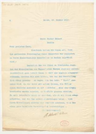 Brief an Gustav Ernest : 15.01.1912