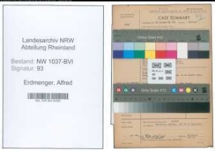 Entnazifizierung Alfred Erdmenger , geb. 00.00.0000 (Inspektor)