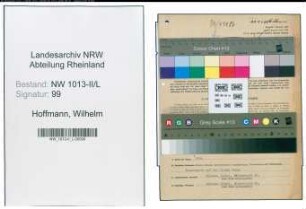 Entnazifizierung Wilhelm Hoffmann , geb. 13.07.1896 (Amtgerichtsrat)