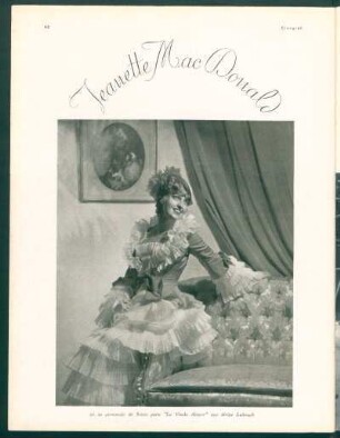 Jeanette MacDonald - en su personaje de Sonia para "La viuda alegre" que dirige Lubitsch