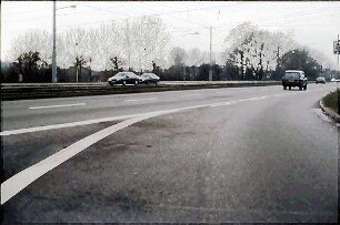 Ausfahrt aus Tangente Nordwest (Heidelberg Richtung Karlsruhe) zu Fahrbahn Nord der B10 (Grötzingen Richtung Karlsruhe)