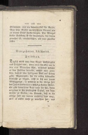 Vierzehnter Abschnitt. Feldbau.