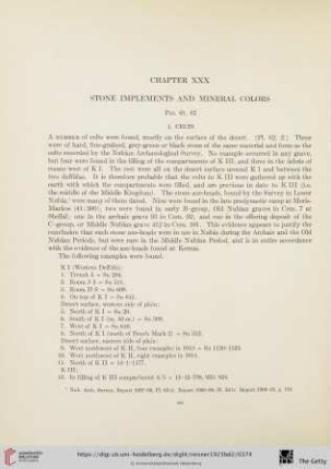 Chapter XXX: Stone Implements and Mineral Colors