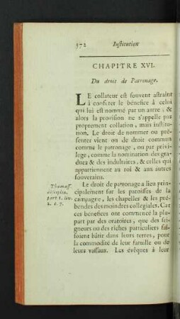 Chapitre XVI. Du droit de Patronage.