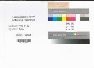 Entnazifizierung Rudolf Klein , geb. 01.02.1895 (Werkmeister)