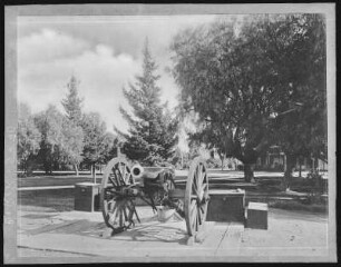 Sawtelle. Historic Cannon near Headquarters, Soldier`s Home, Cal.