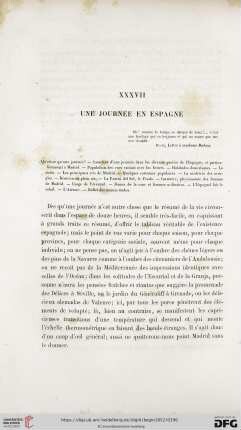 XXXVII. Une journée en Espagne