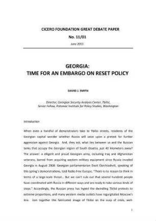 Georgia: time for an embargo on reset policy